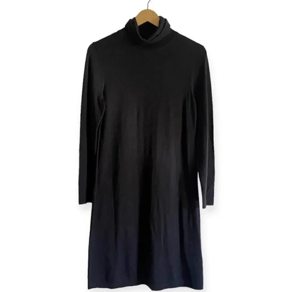 Land's End Merino Wool Turtleneck Sweater Dress - Picture 1 of 12